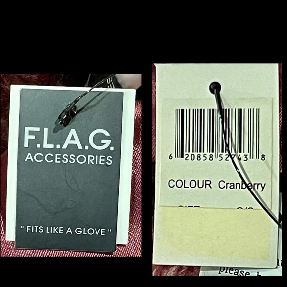 ▪️NWT▪️F.L.A.G. ACCESSORIES▪️Cranberry Genuine Mongolian Lamb & Suede Scarf - Picture 6 of 8